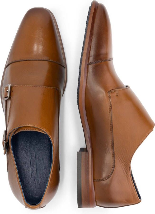 DenBroeck Moore St. Nette lage leren gespschoenen heren Cognac Bruin leer