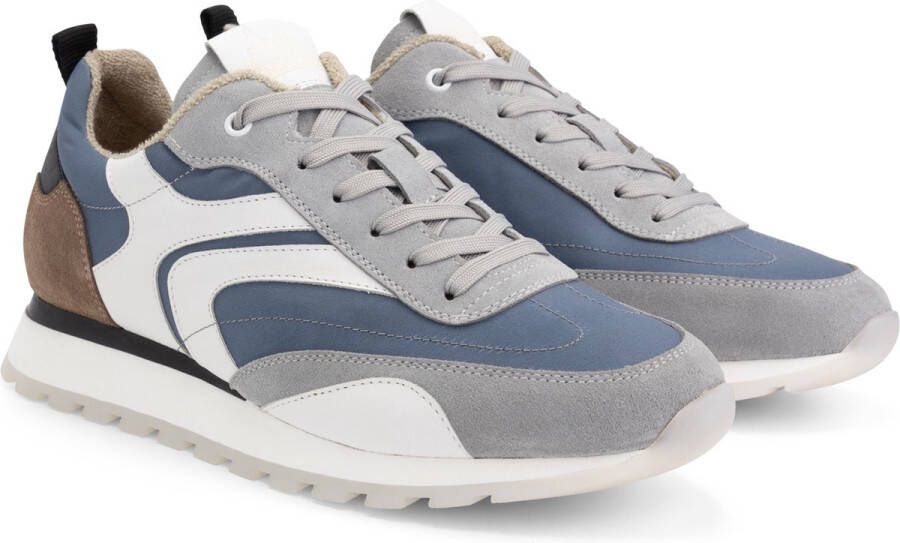 DEN BROECK DenBroeck Morris St. Heren Sneakers Veterschoenen mannen Blauw-Grijs Leer - Foto 2