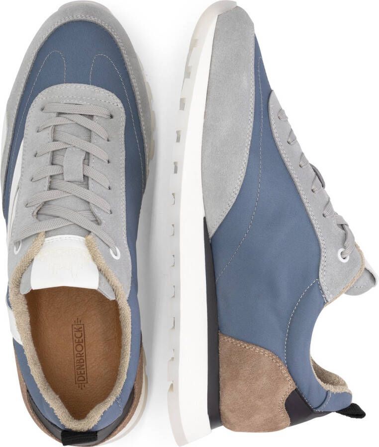 DEN BROECK DenBroeck Morris St. Heren Sneakers Veterschoenen mannen Blauw-Grijs Leer