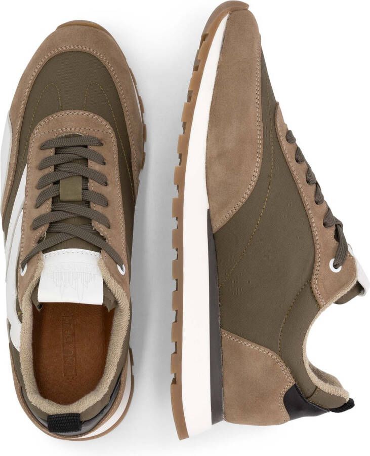 DEN BROECK DenBroeck Morris St. Herensneakers Veterschoenen mannen Kaki wit