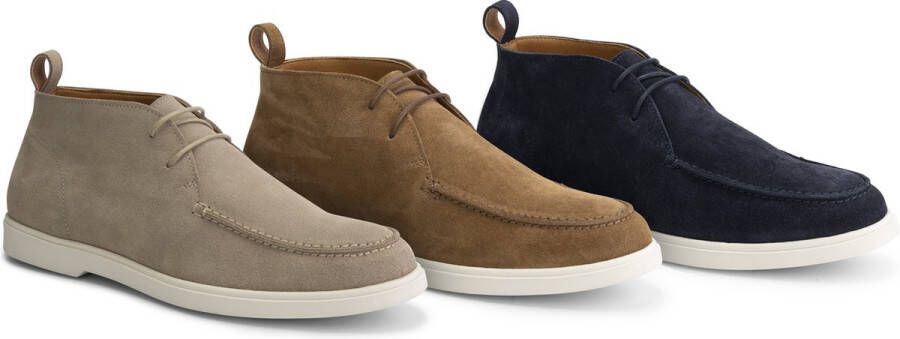 DEN BROECK DenBroeck Murray St. Halfhoge instappers heren Suede leren schoenen Desert boots Beige leer