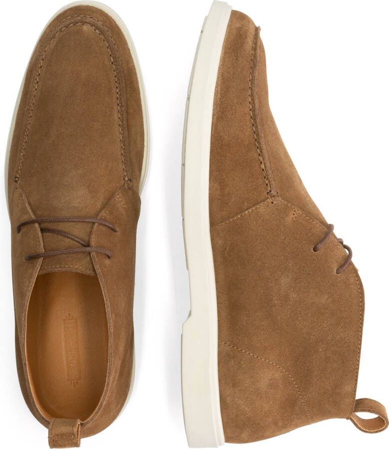 DEN BROECK DenBroeck Murray St. Halfhoge instappers heren Suede leren schoenen Desert boots Cognac leer