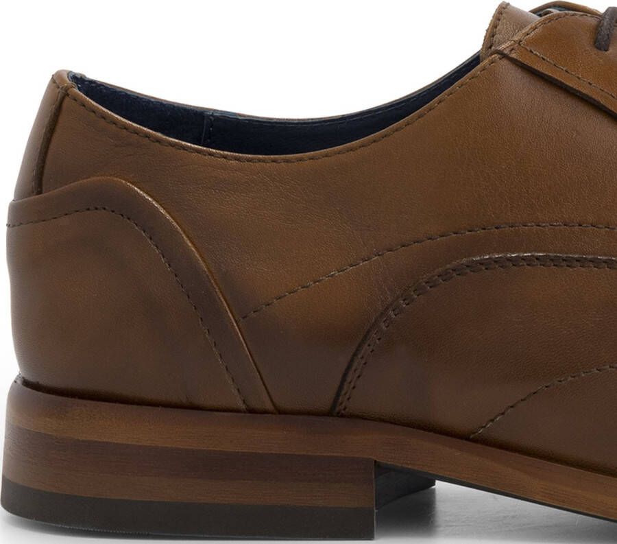 DEN BROECK DenBroeck Platt St. Nette lage heren veterschoenen Cognac Bruin leer - Foto 7