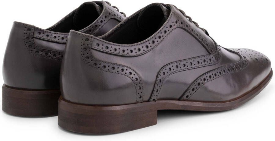 DenBroeck State St. Nette lage heren veterschoenen Broques mannen Donkerbruin leer