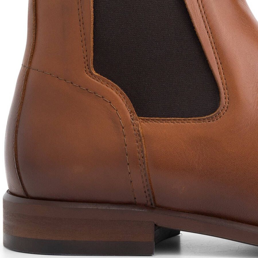 DEN BROECK DenBroeck Stone St. Nette Halfhoge herenschoenen Leren Enkellaarzen Chelseaboots mannen Cognac Bruin Leer