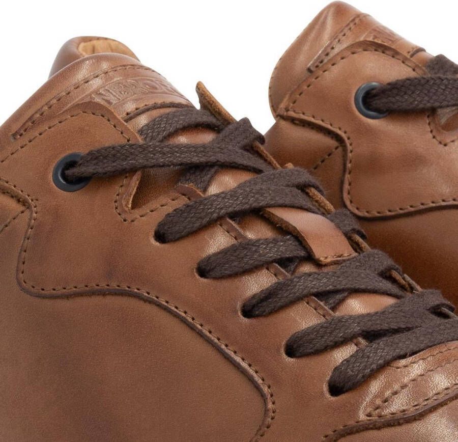 DEN BROECK DenBroeck Waydell St. Leren herensneakers Cognac Bruin Leer