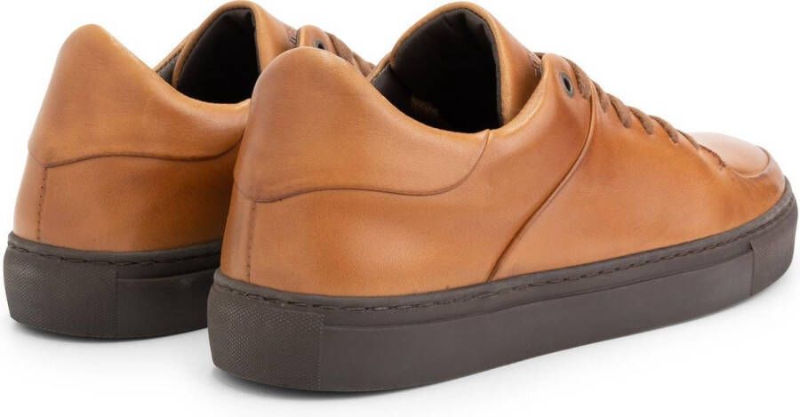 DEN BROECK DenBroeck Wayne St. Leren herensneakers Cognac Bruin Leer