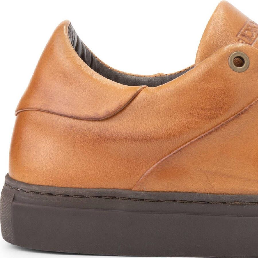 DEN BROECK DenBroeck Wayne St. Leren herensneakers Cognac Bruin Leer