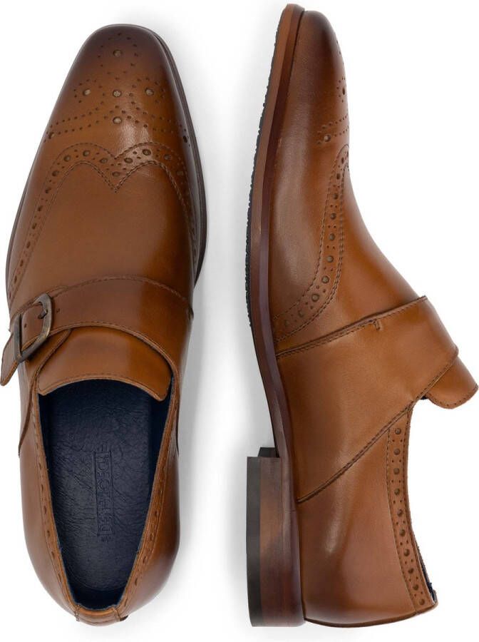 DenBroeck Whitehall St. Nette lage gespschoenen heren Broques mannen Cognac Bruin leer