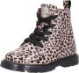Develab 42102 lakleren veterboots met panterprint oudroze - Thumbnail 5