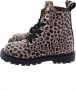 Develab 42102 lakleren veterboots met panterprint oudroze - Thumbnail 12