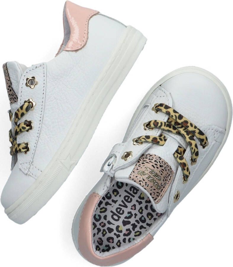 Develab 42618 Lage sneakers Leren Sneaker Meisjes Wit