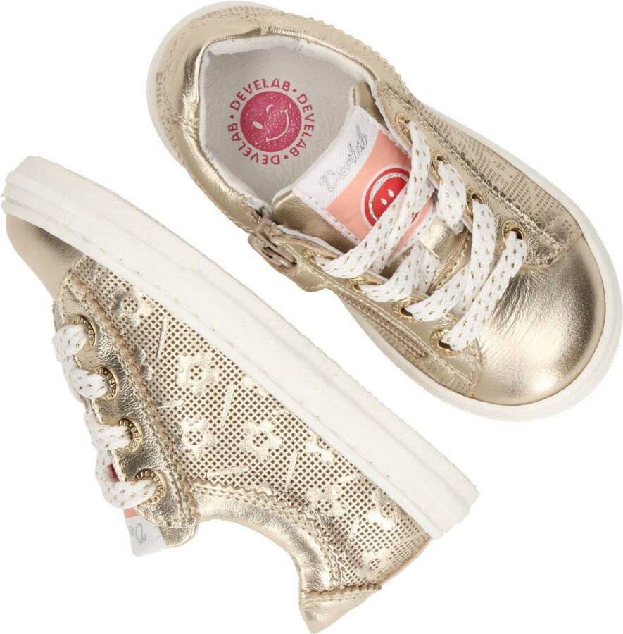 Develab 42734 Lage sneakers Leren Sneaker Meisjes Kids Goud