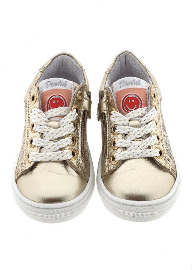 Develab 42734 Lage sneakers Leren Sneaker Meisjes Kids Goud