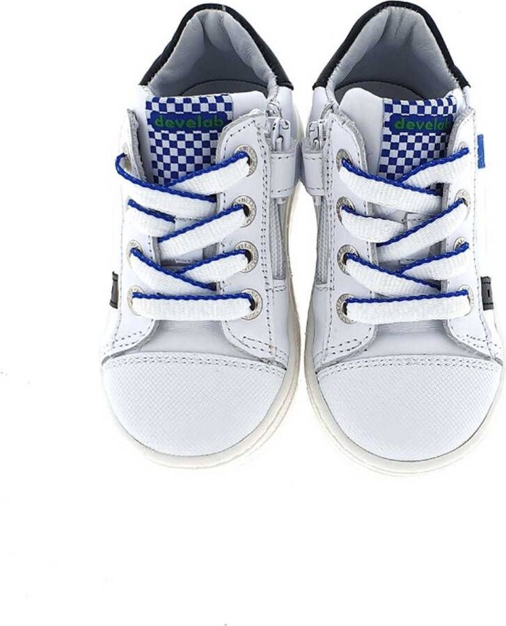 Develab 45011 leren sneakers wit blauw Jongens Leer Meerkleurig 24 - Foto 10