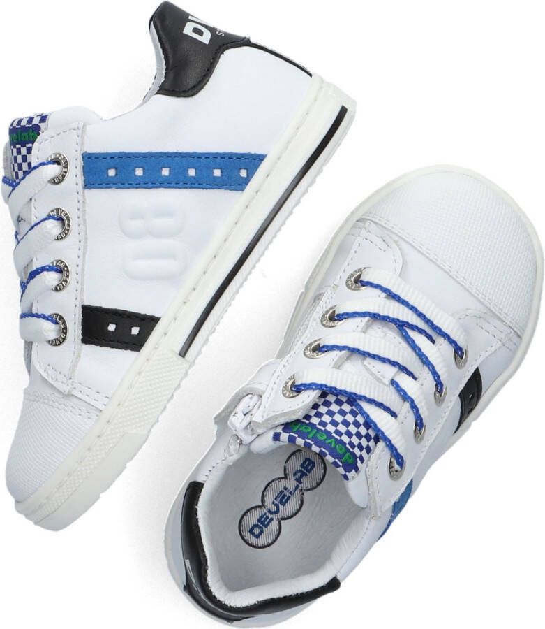 Develab 45011 leren sneakers wit blauw Jongens Leer Meerkleurig 24 - Foto 12