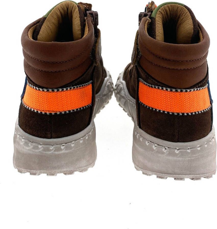 Develab 45687 Hoge sneakers Leren Sneaker Jongens Cognac