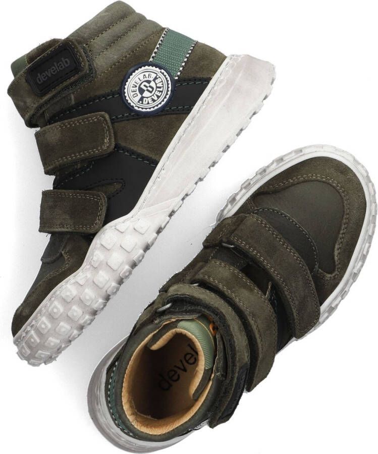 Develab 45689 Hoge sneakers Leren Sneaker Jongens Kids Groen