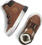 Bruin Tinten 46163 Hoge sneakers Leren Sneaker Jongens Cognac - Thumbnail 7