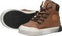 Bruin Tinten 46163 Hoge sneakers Leren Sneaker Jongens Cognac - Thumbnail 9