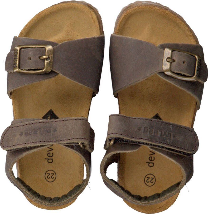 Develab 48195 leren sandalen kaki Groen Jongens Leer Effen 23 - Foto 8