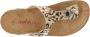 Develab 48202 leren teenslippers met panterprint beige goud - Thumbnail 13