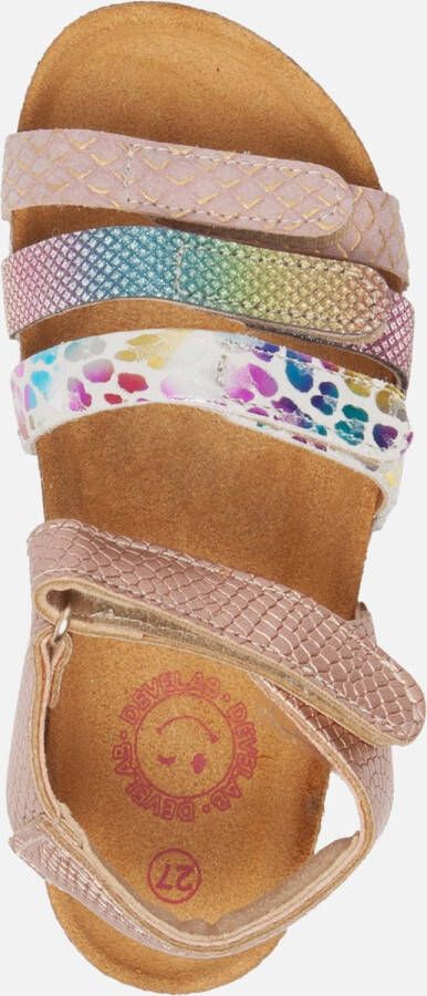 Develab Slimfit Sandalen roze Leer