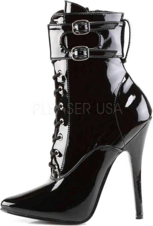 Devious DOMINA-1023 Enkellaars Paaldans schoenen 36 Shoes Zwart