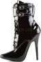 Devious DOMINA-1023 Enkellaars Paaldans schoenen 44 Shoes Zwart - Thumbnail 4