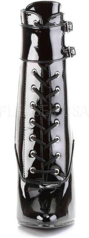 Devious DOMINA-1023 Enkellaars Paaldans schoenen 44 Shoes Zwart