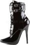 Devious Enkellaars 37 Shoes DOMINA 1023 Paaldans schoenen Zwart - Thumbnail 4