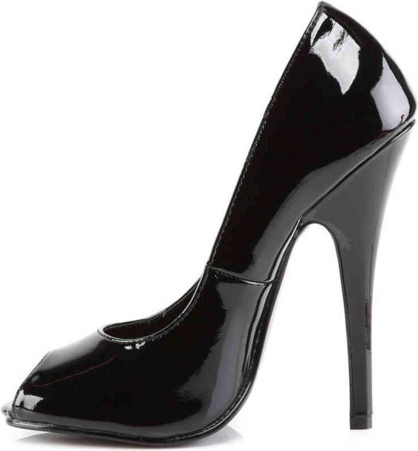 Devious DOMINA-212 Hoge hakken Paaldans schoenen 47 Shoes Zwart
