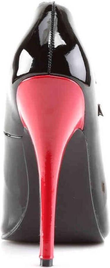 Devious DOMINA-442 Hoge hakken Paaldans schoenen 38 Shoes Zwart Rood