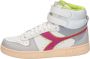 Diadora Magic Basket Mid dames sneaker Wit rood - Thumbnail 5