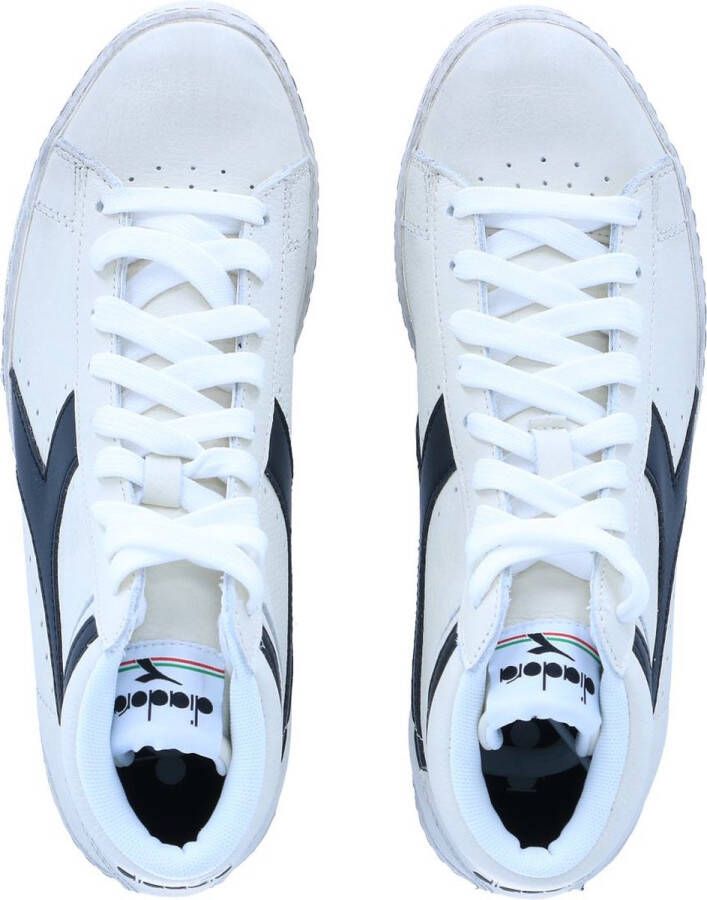Diadora Game High Waxed Heren Hoge sneakers Leren Sneaker Heren Wit