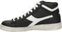 Diadora Game High Waxed Hoge sneakers Leren Sneaker Zwart - Thumbnail 9