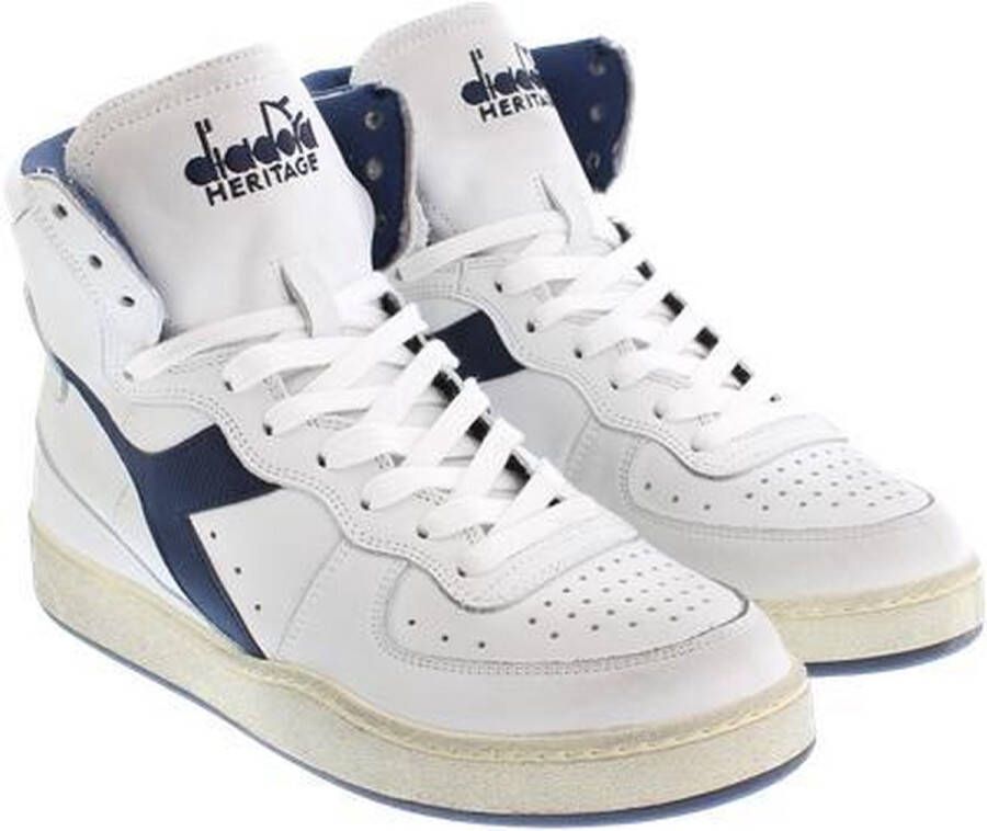 Diadora Heritage Mi Basket Used Wit Donkerblauw Herensneakers