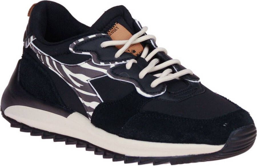 Diadora Jolly Animalier Lage sneakers Dames Zwart