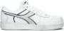 Diadora Magic Basket Low Icona Woman Lage sneakers Leren Sneaker Dames Wit - Thumbnail 4