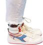 Diadora Magic Basket Mid Label Woman Hoge sneakers Leren Sneaker Dames Wit - Thumbnail 13