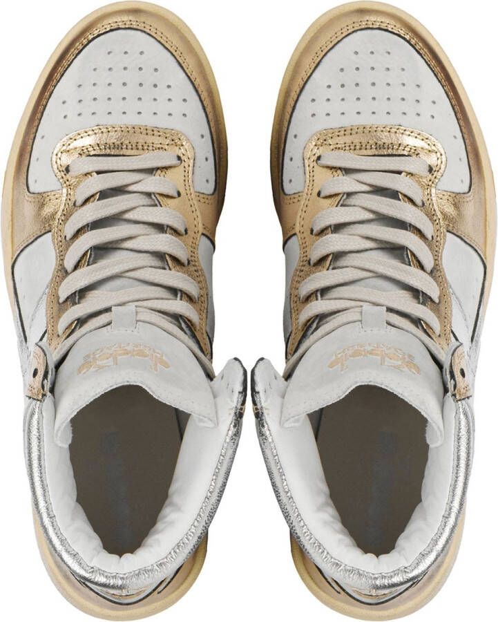 Diadora Sneakers Dames Hoge sneakers Damesschoenen Leer M basket metallic Goud