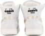 Diadora Sneakers Dames Hoge sneakers Damesschoenen Leer mi basket used z Goud - Thumbnail 3