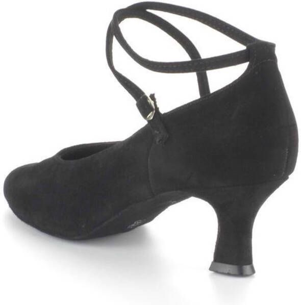 Diamant Ballroom Dansschoenen voor Dames 075-068-001 Zwart Suède Hak