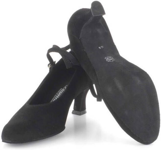 Diamant Ballroom Dansschoenen voor Dames 075-068-001 Zwart Suède Hak