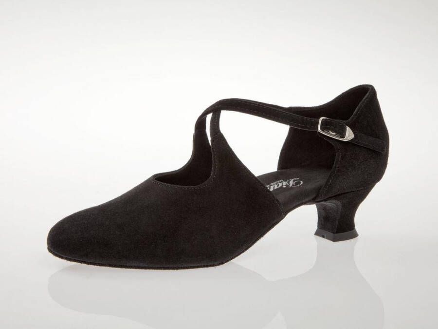 Diamant Ballroom Schoenen voor Dames 052-112-001 – Dansschoenen Stijldansen – Zwart Suède - Foto 2