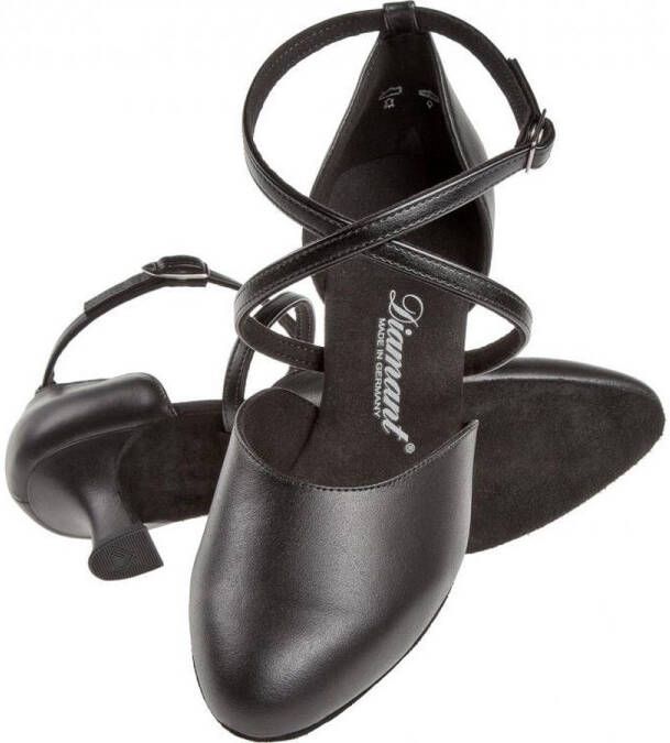 Diamant Dames Ballroom Dansschoenen 048-068-034 Stijldansen Zwart