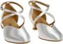 Diamant Dames Trouwschoenen Ballroom Dansschoenen 107-013-092 Wit Satijn Bruidsschoenen - Thumbnail 6