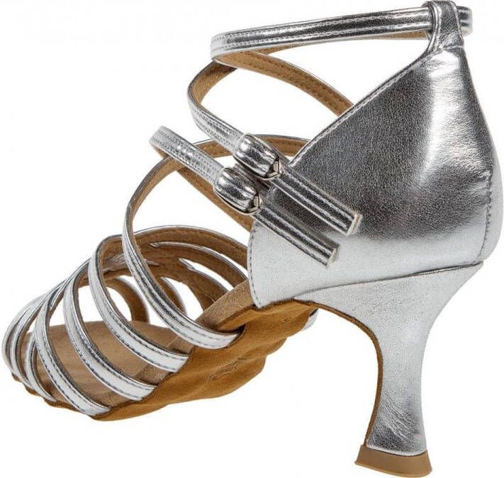 Diamant Dames Latin Dansschoenen 108-087-013 Zilver Hak