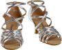Diamant Dames Latin Dansschoenen 108-087-013 – Zilver – 6 5 cm Hak – - Thumbnail 4