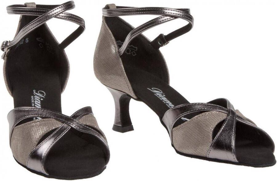 Diamant Dames Latin Dansschoenen 141-077-466 Brons Suède Hak